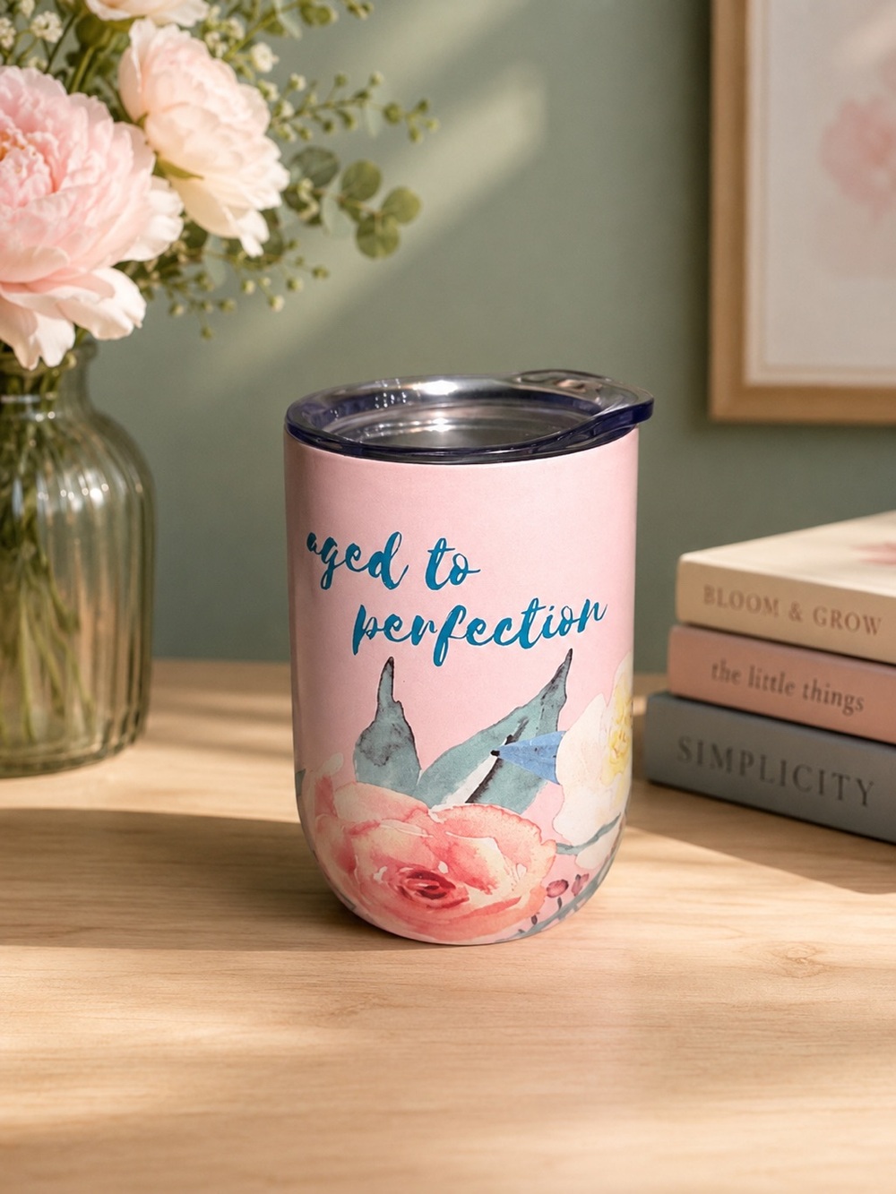 Pink Tumbler “Aged To Perfection “ 12oz NEW